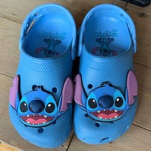 Disney Kids Blue and Pink Stitch Crocs